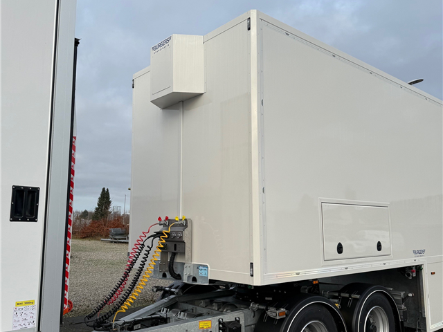 Burgers 4 - Akslet 15 Meters Dobbeltdækker - Trailer. (Plads til 62 x EUR Paller i to Etager)