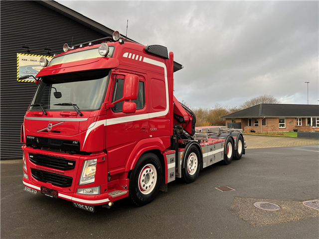 Volvo FM500 Globe Hiab X-Hipro 302 E6 kran og Sawo hejs
