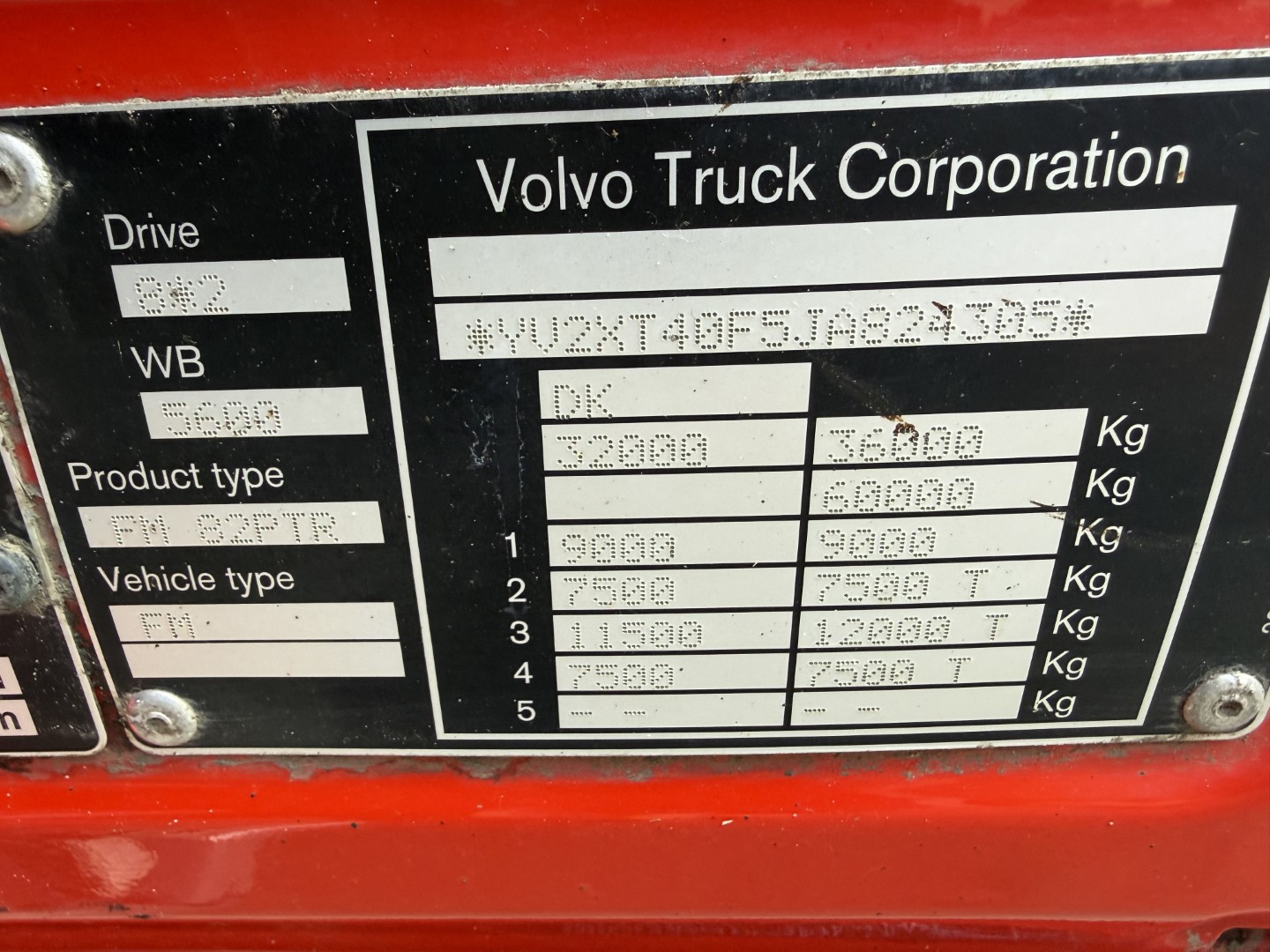 Volvo FM500 8x2 Pusher tridem Hiab 099 B3 Radio