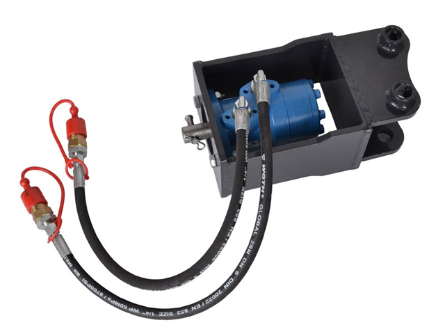 - Pælebor til minigraver - motor, slanger og 3 bor