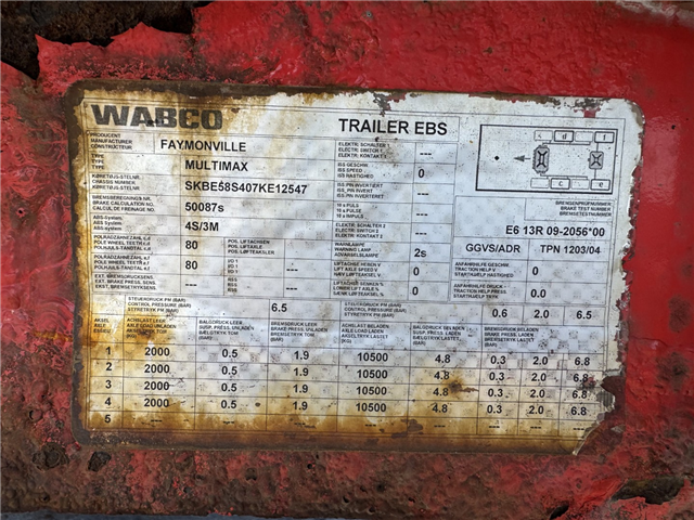 Kel-Berg / Faymonville 4 akslet Udtræks Maskintrailer