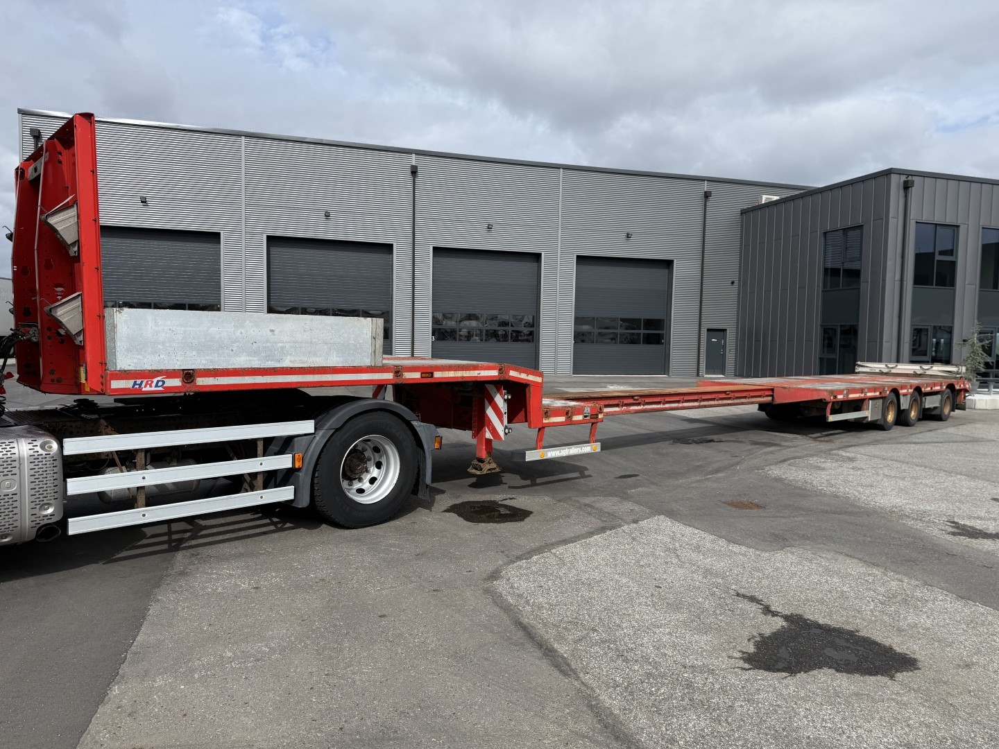 HRD 3 akslet Nedbygget 6,5 m. udtrækstrailer