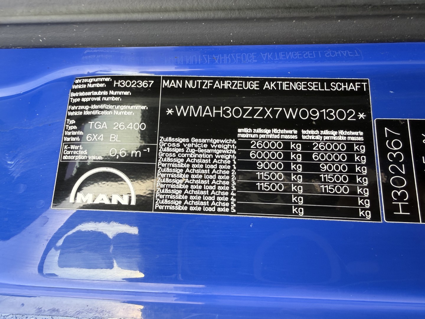 MAN TGA 26.400 6x4 MORO 13.700 l. Rustfri ADR