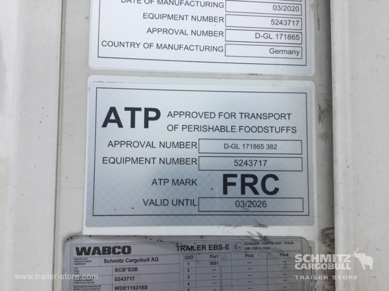 Schmitz Semi Reefer Meat hanging system