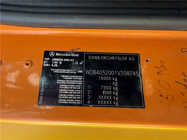 Unimog U500 4x4 / Dücker Tip / Sug / Slagleklipper