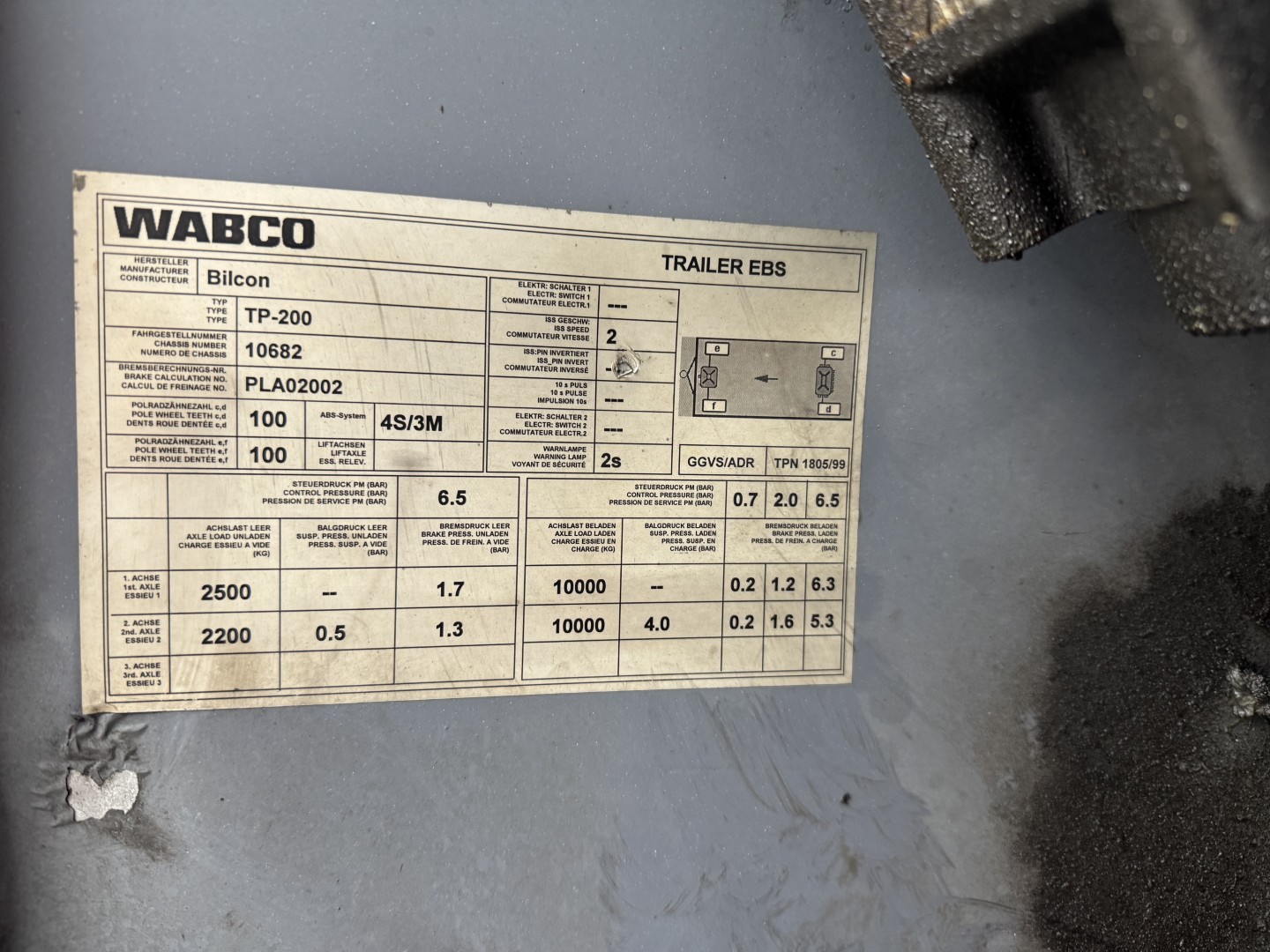 HMK Bilcon TP-200 2 akslet 22000 L ADR tank 4 Rum