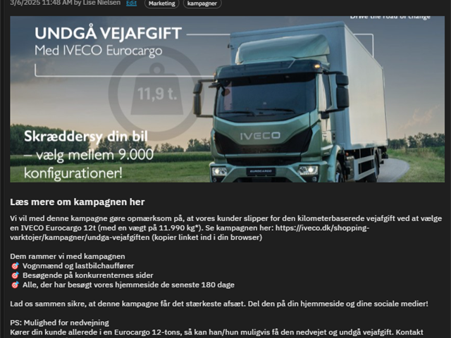 Iveco Eurocargo ML120E25 Udskyd din km afgift!