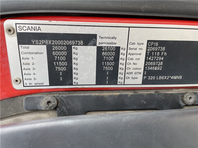 Scania P320 6x2*4 Brock SL480 Jumbo S