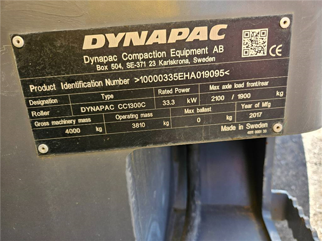 Dynapac CC 1300 Only 121 hours