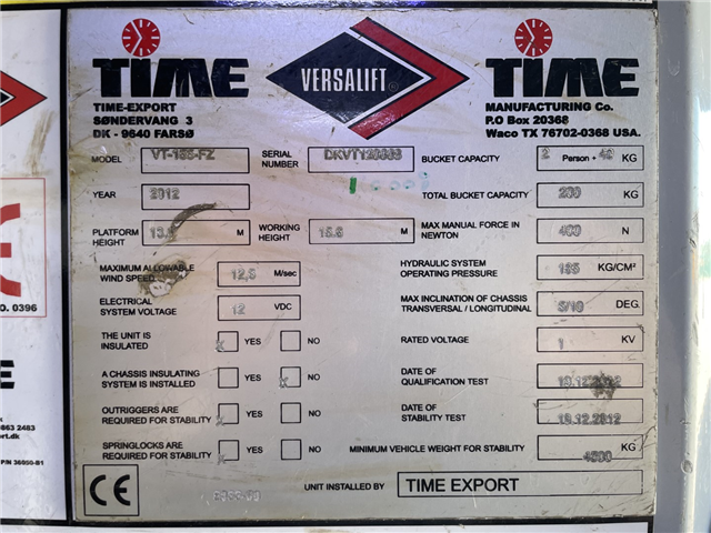 Mercedes 516 CDI Versalift VT-155-FZ 15,6 m.