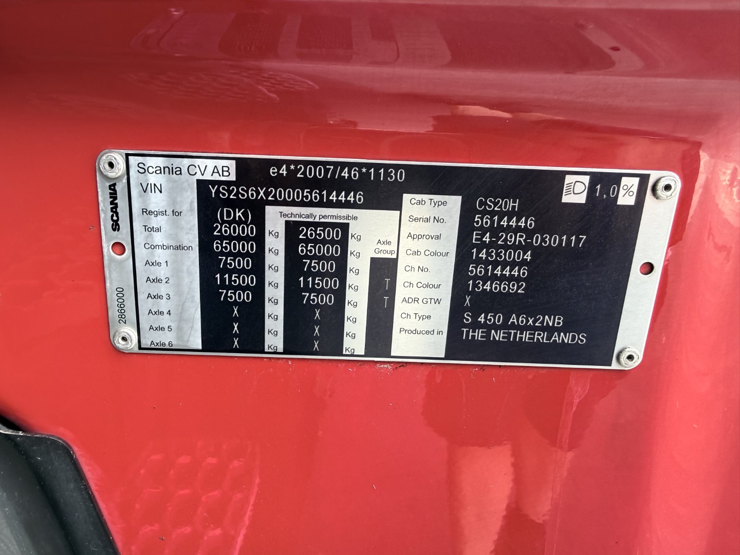 Scania S450 NGS 6x2 Dobbelt bogie / Retarder