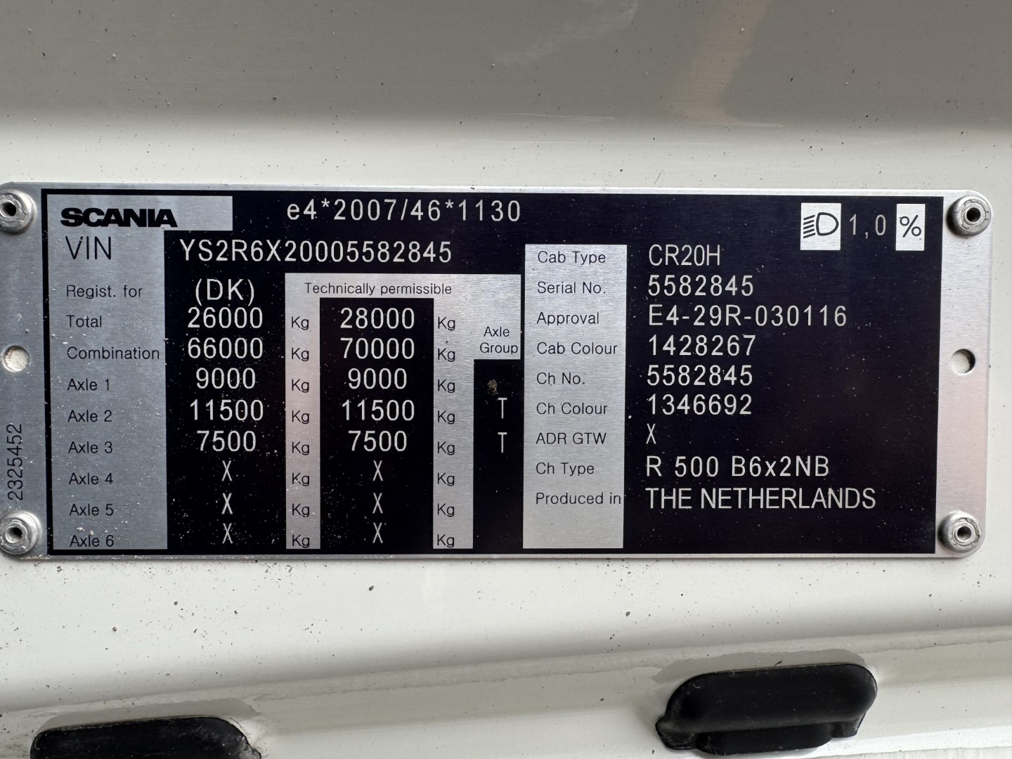 Scania R500 NGS CR20H 6x2 26 m3 Silo + HMK Bilcon Siloanhænger