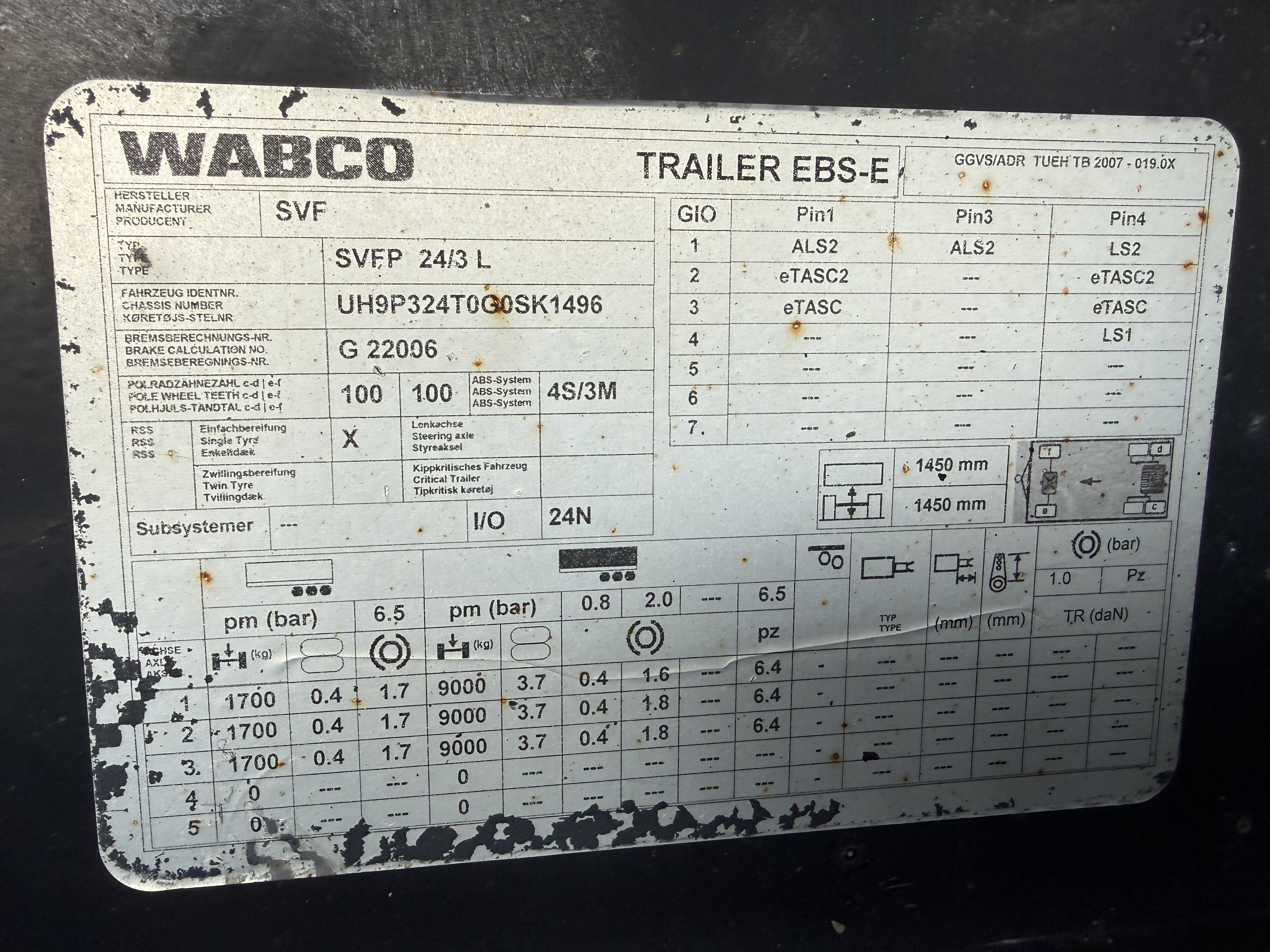 Skelhøje SVF P324 24 t. akslet Tipanhænger