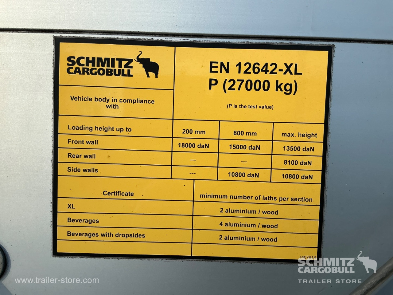 Schmitz Semi Curtainsider Standard , Foldedør højre