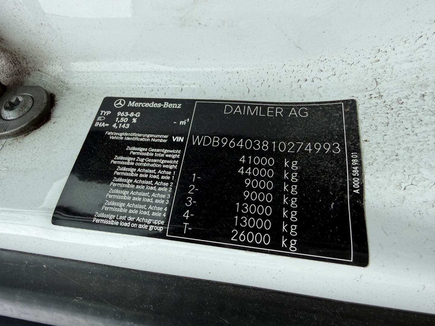 Mercedes Arocs 4153 8x4 MPG 220 TM7 Kranbil