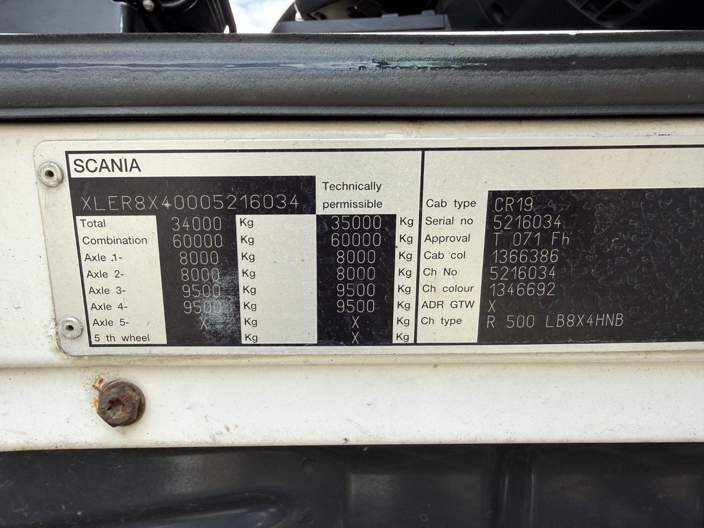 Scania R500 8X4 EFFER 1355 8/S m/spil Euro 5