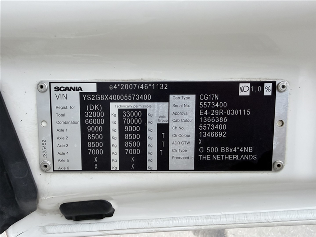 Scania G500 8x4*4 Bucher Recycler 414