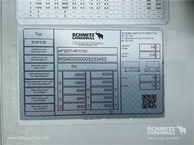 Schmitz Semi Reefer Meat hanging system